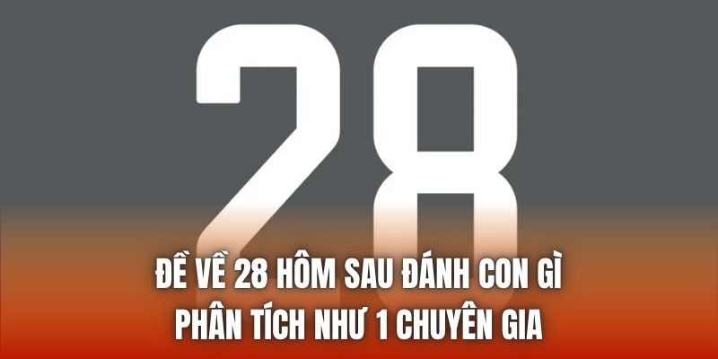 Đề Về 28 Hôm Sau Đánh Con Gì | Phân Tích Như 1 Chuyên Gia